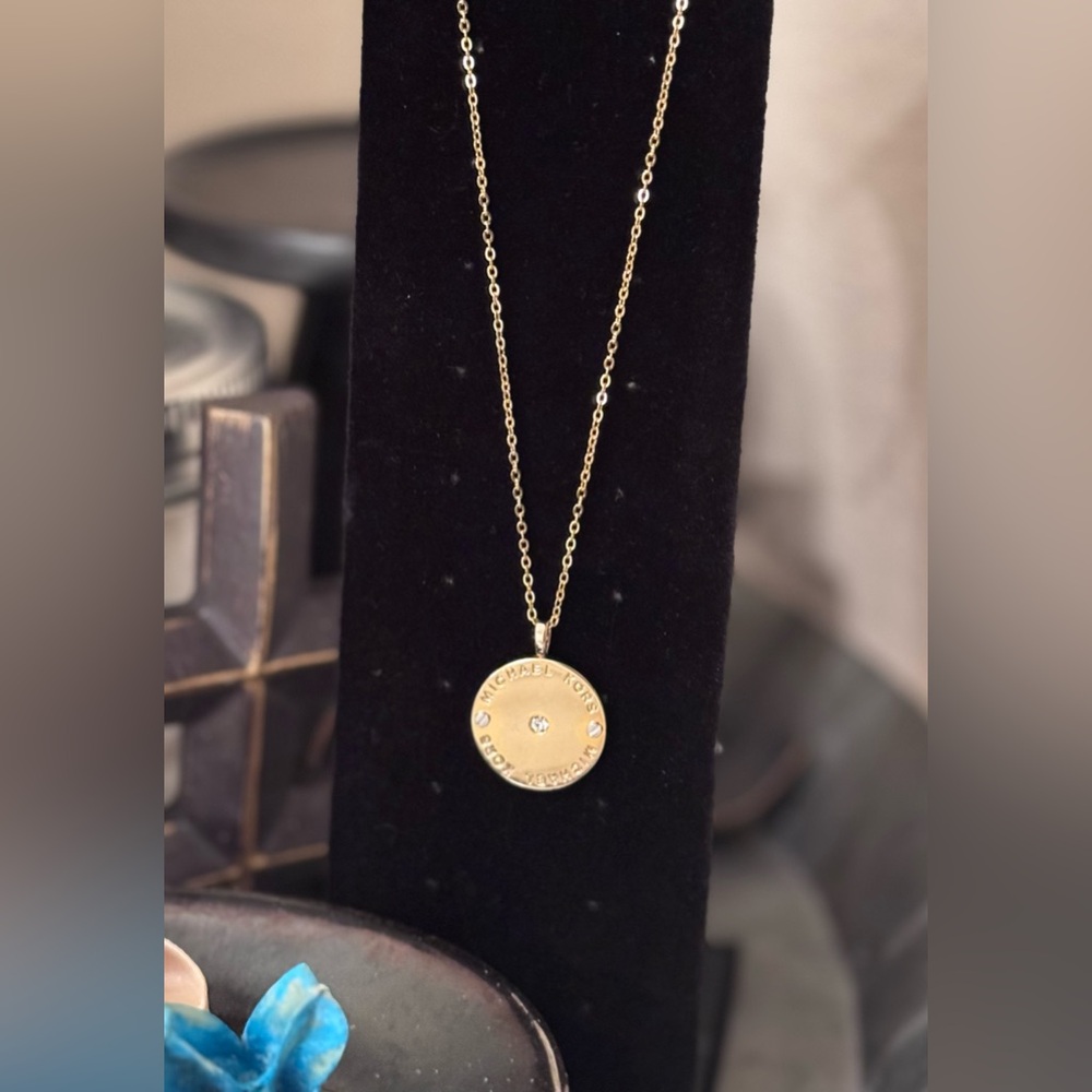 Michael Kors Gold Disc Necklace - Picture 4 of 12